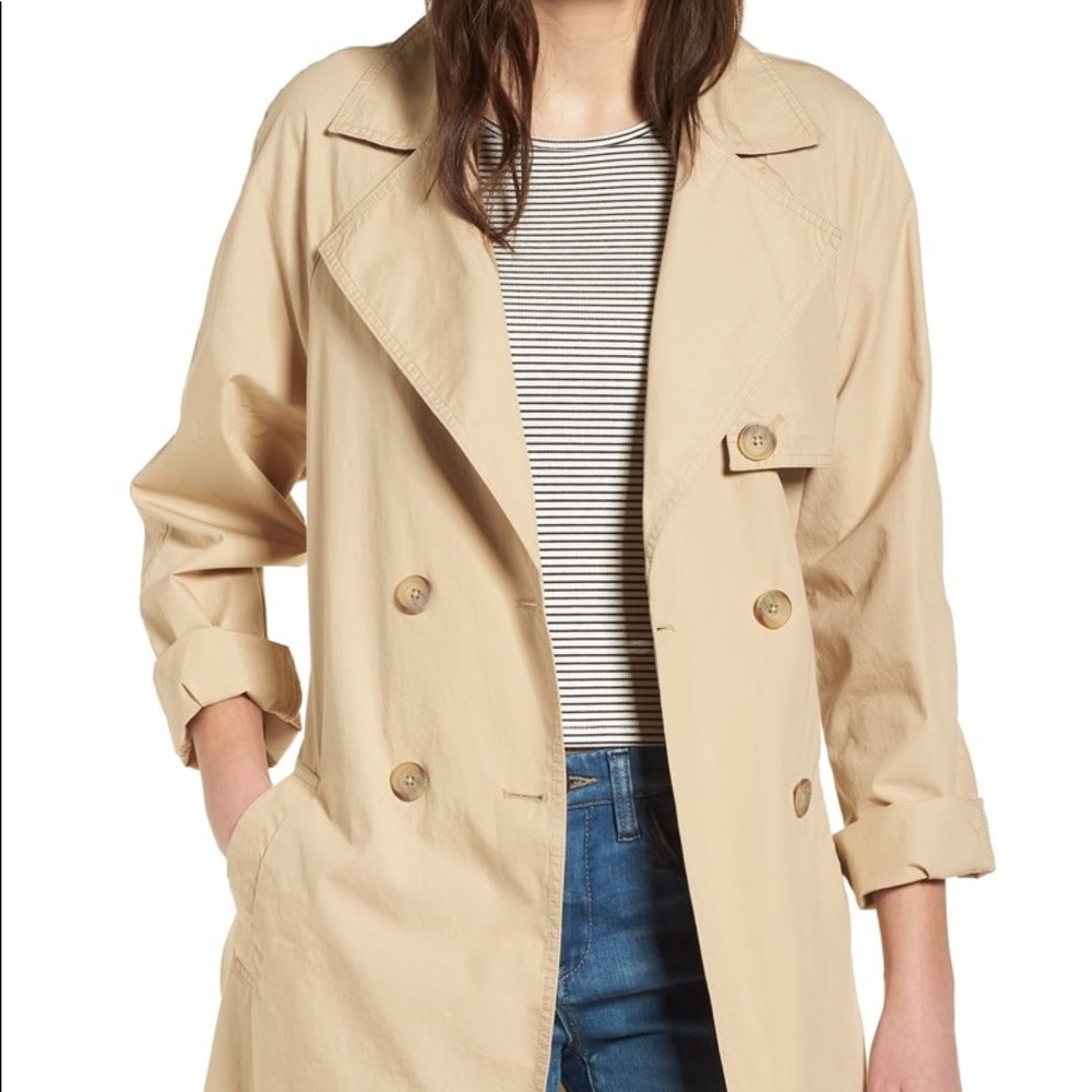BP. Double Breasted Belted Trench Coat